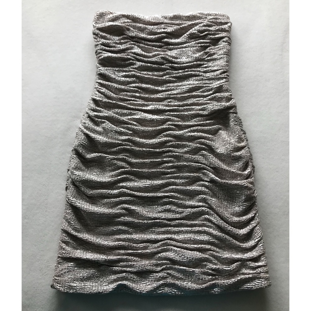 Champagne Metallic formal cocktail dress